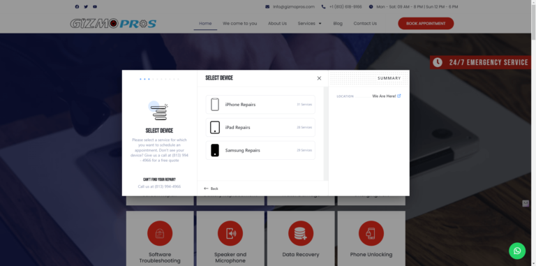 gizmo booking system